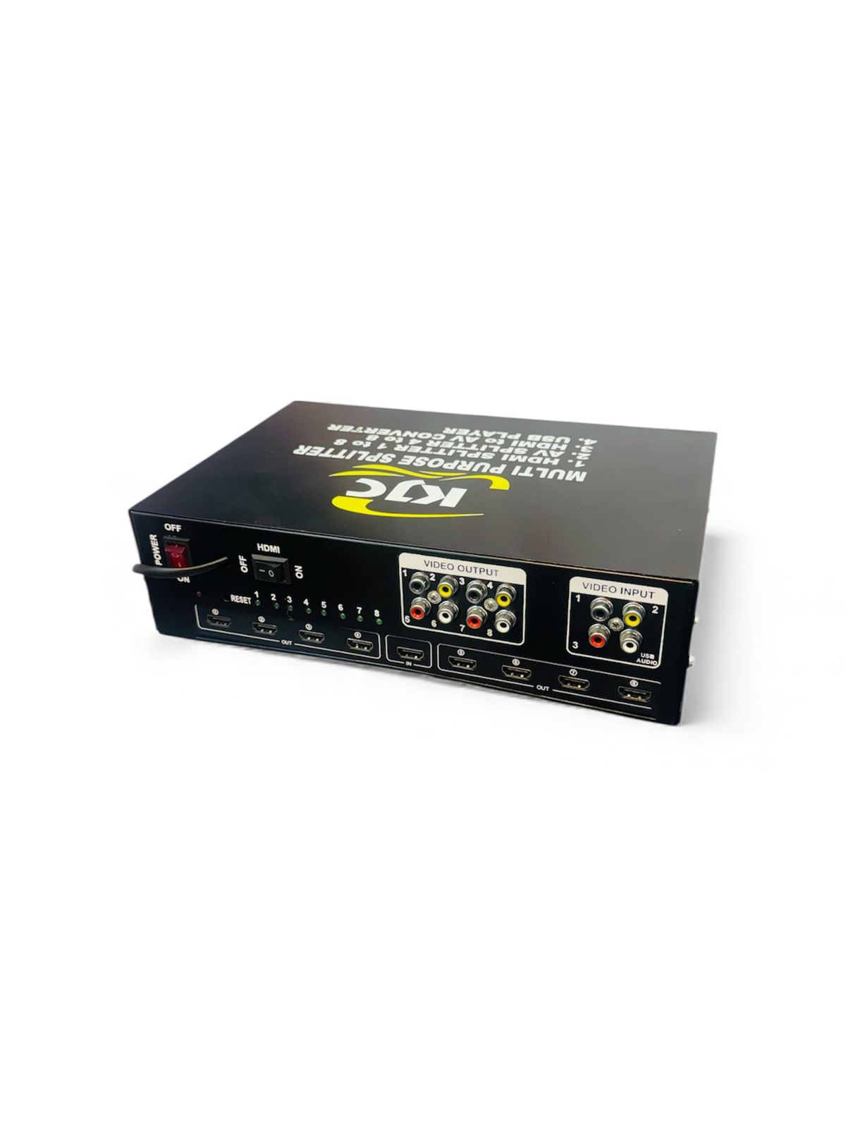 KJC HDMI + AV Splitter & USB Media Player Professional Display Distributor.